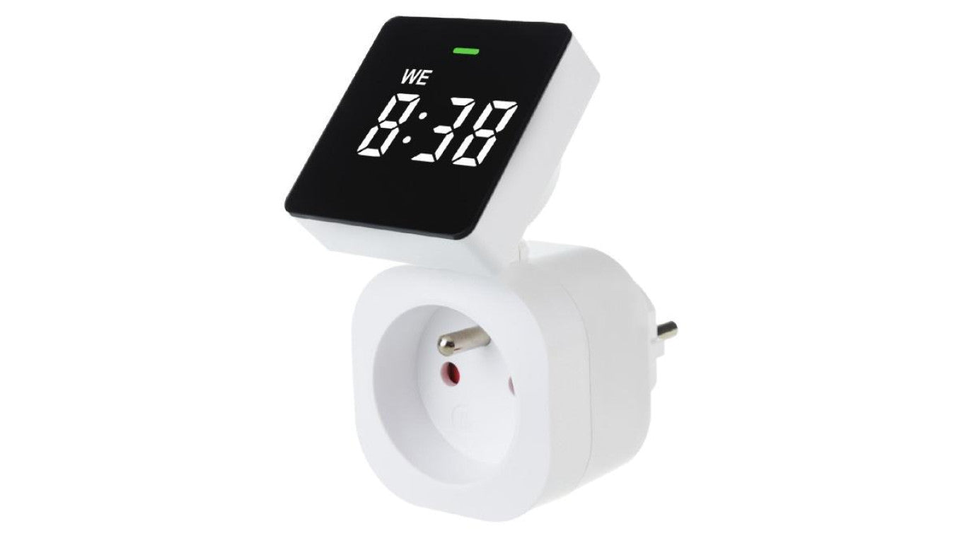 Programator czasowy wyłącznik cyfrowy TIMER do gniazda 230V GreenBlue GB610e