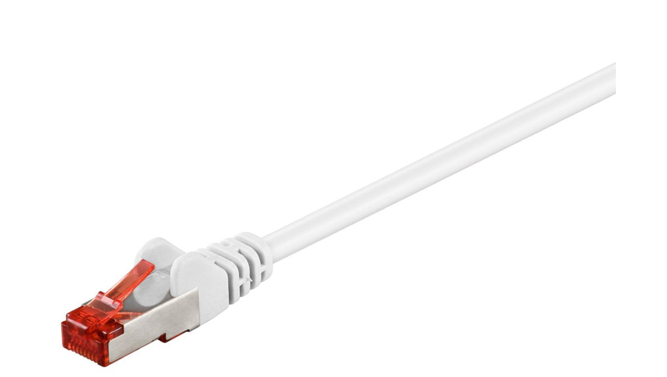 CAT 6 Kabel łączący, S/FTP (PiMF), biały - Długość kabla 7.5 m