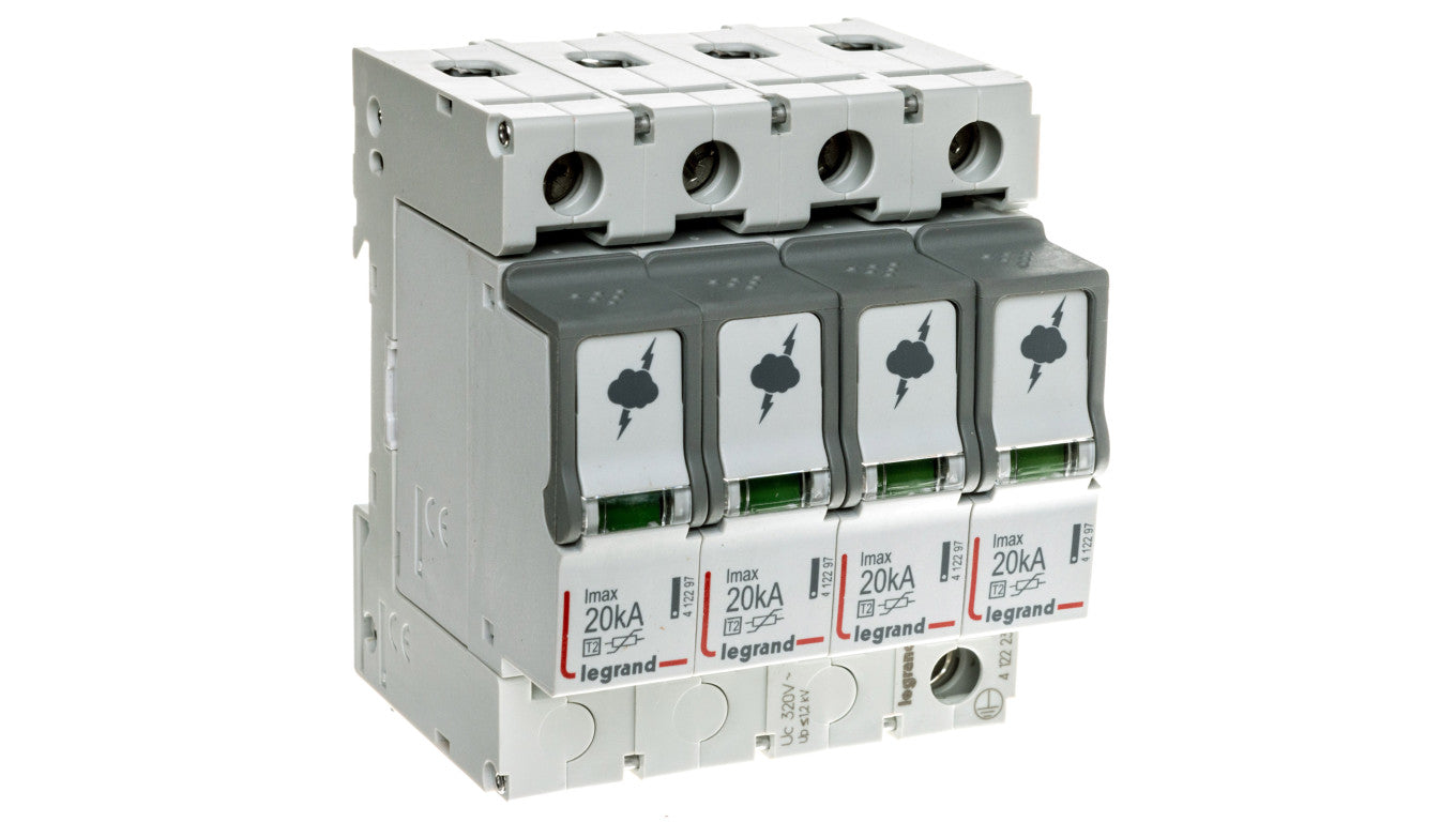 Ogranicznik przepięć Typ T2 4P 20kA 1,2kV ON 300 TT, TN (TNC, TNS) 412223