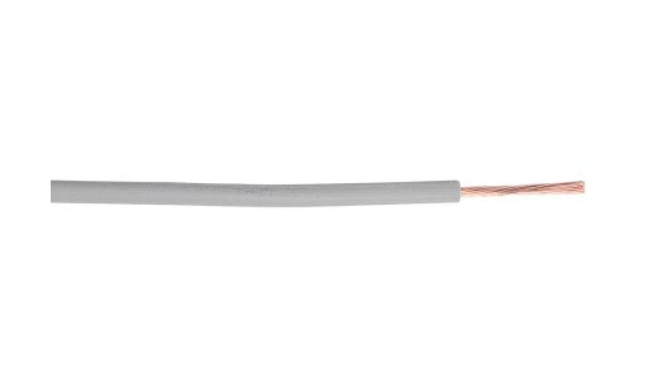Przewód jednożyłowy linkowy, 1 mm², 17 AWG, PVC, 300/500 V, Szary, dł. 100m, RS PRO