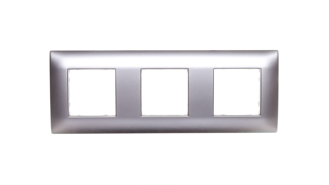 DANTE Ramka potrójna tworzywo ASA inox 454183