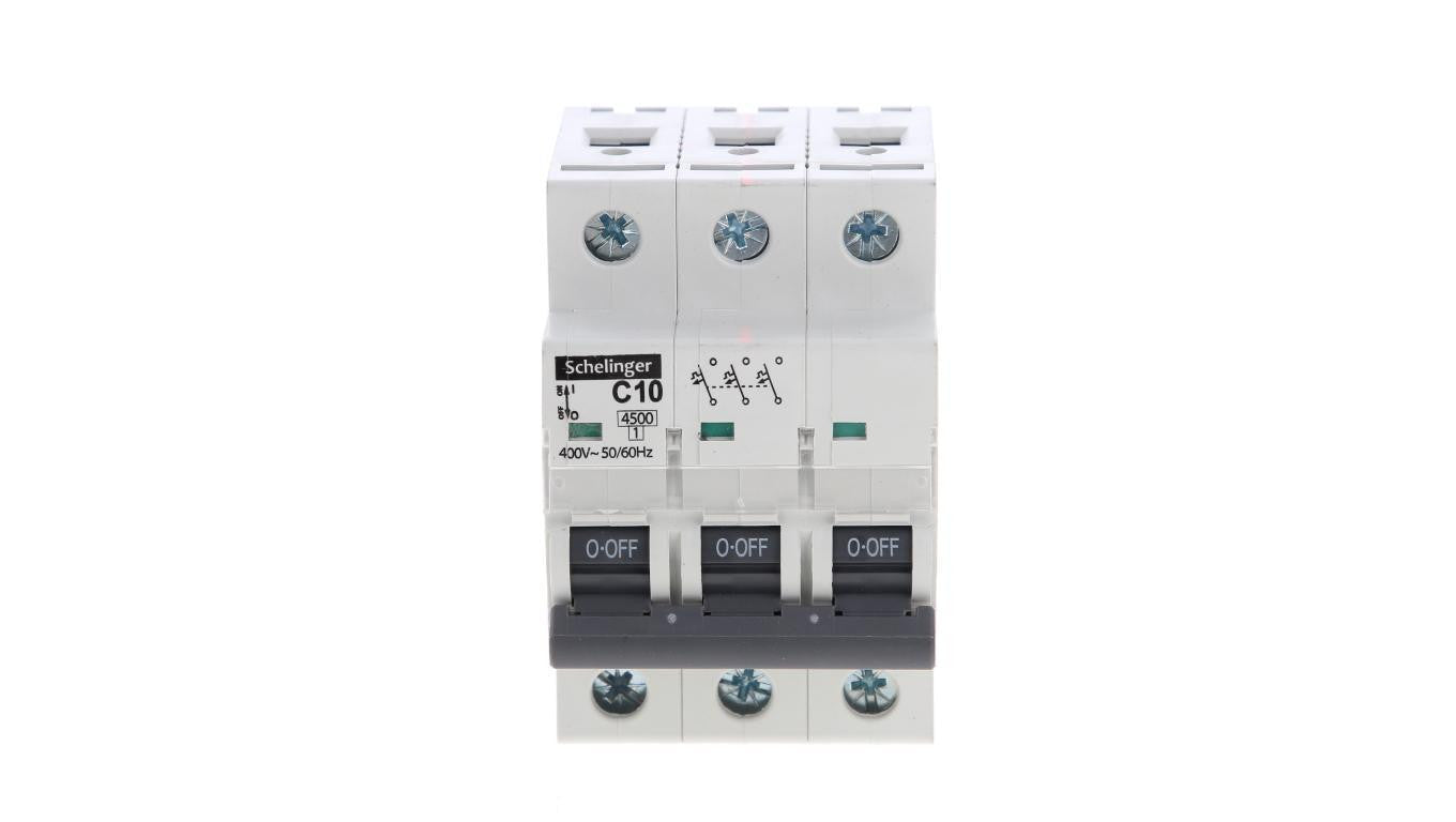 Wyłącznik nadprądowy 3P C 10A 4,5kA AC SCHELINGER A02-G7-3P-C10