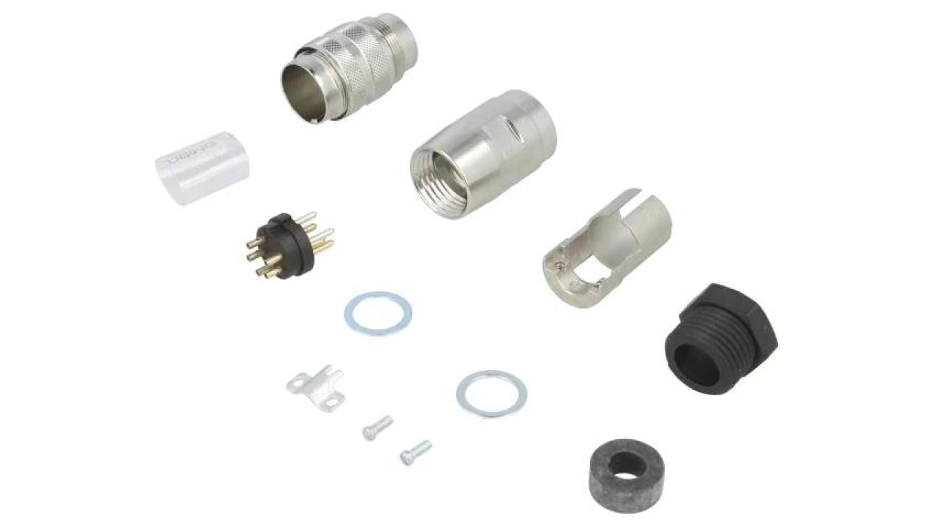 Złącze M16 wtyk męski lutowanie na przewód 5-PIN 5A 300V C09131H0051012U
