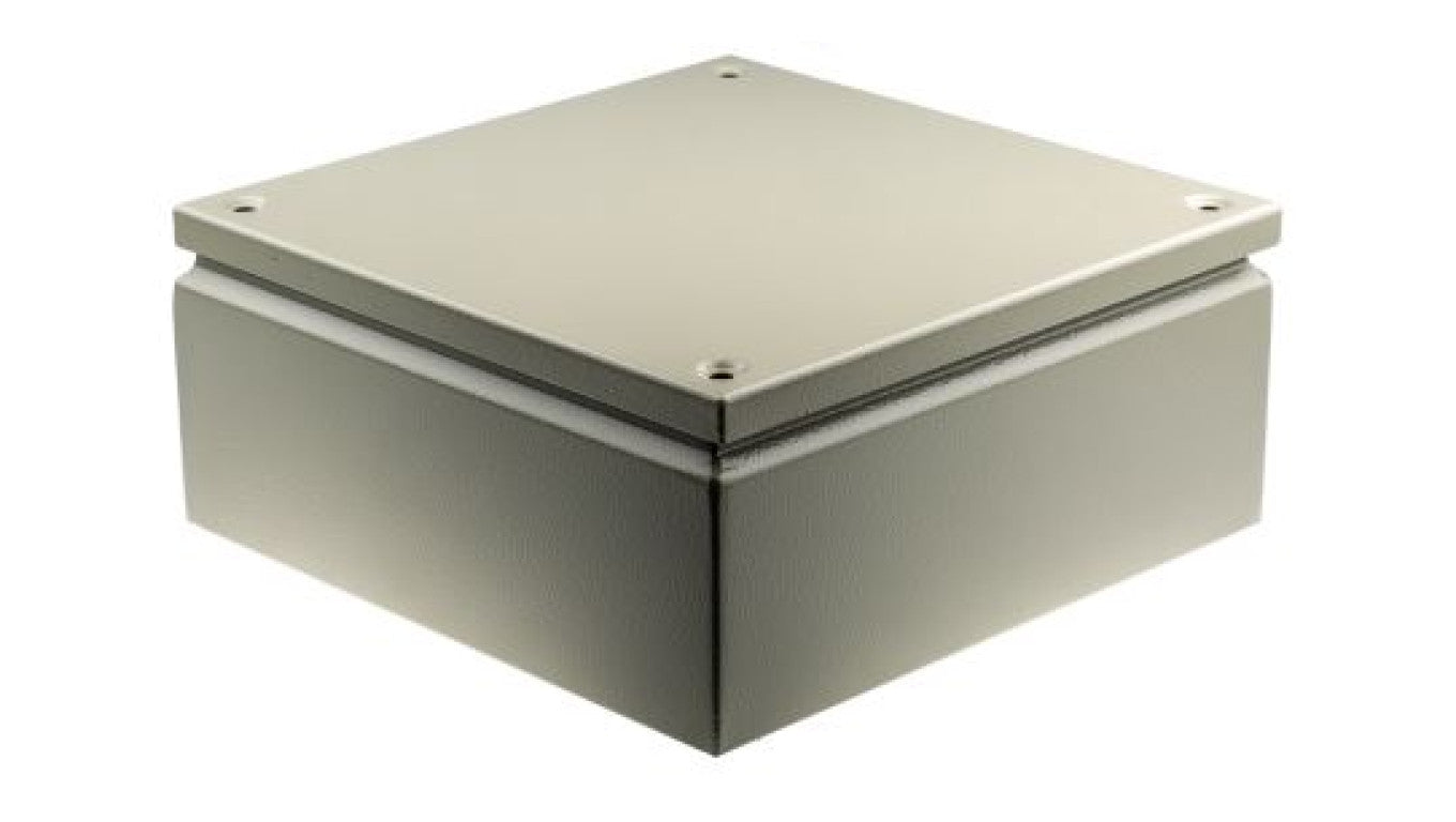 Puszka elektroinstalacyjna, 300 x 300 x 120mm, IP66, kolor RAL 7032, materiał Stal, RS PRO