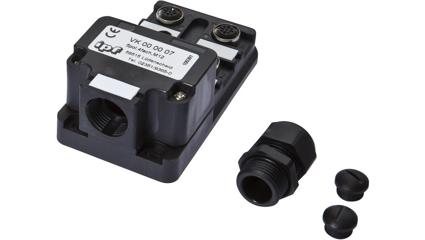 Rozdzielacz, 60x42x102mm, 10-30VDC, 4x M12, 5-PIN, IP67, PBT, M20 x 1,5 VK000007