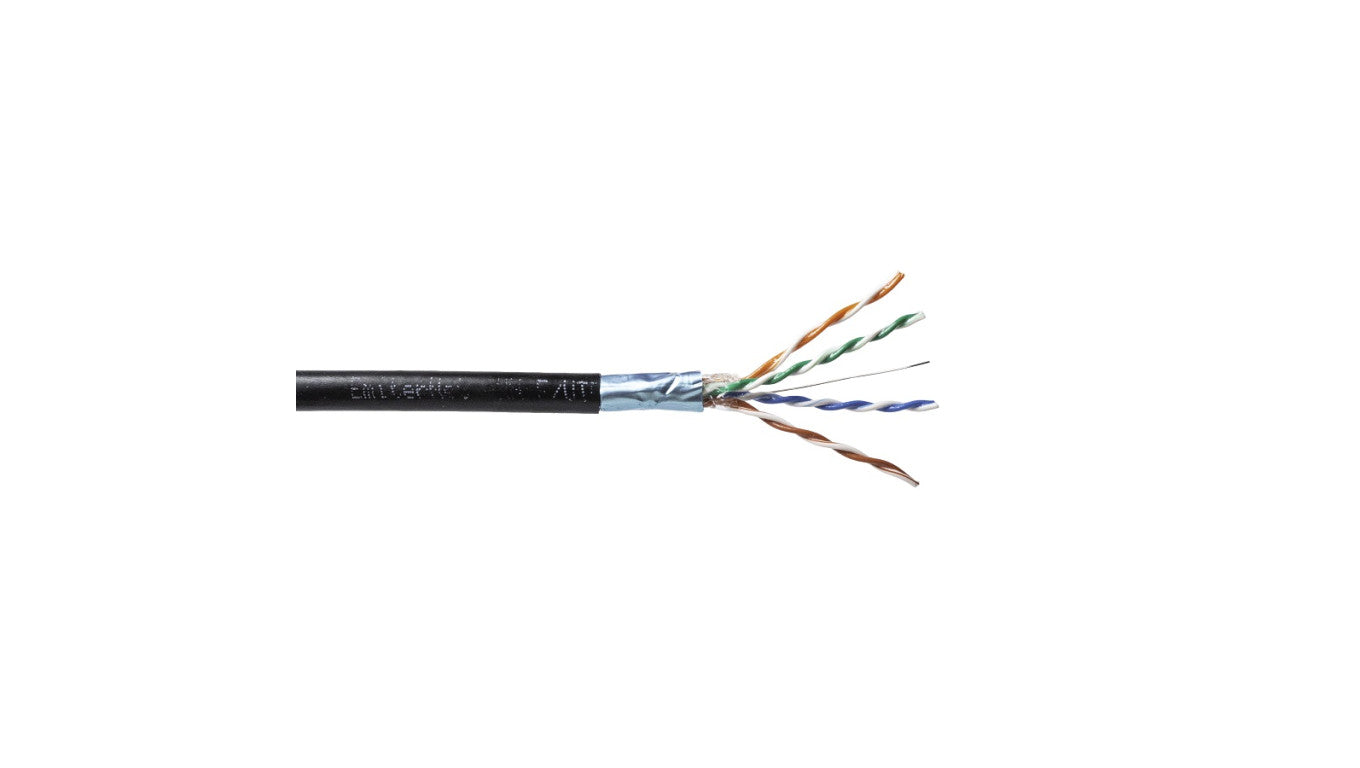 Kabel EmiterNet zewnętrzny żelowany PE FTP (F/UTP) kat.5e, drut 4x2x0,5 PE+GEL K/EMITERNET-FTP5EOut-GEL. /305m/