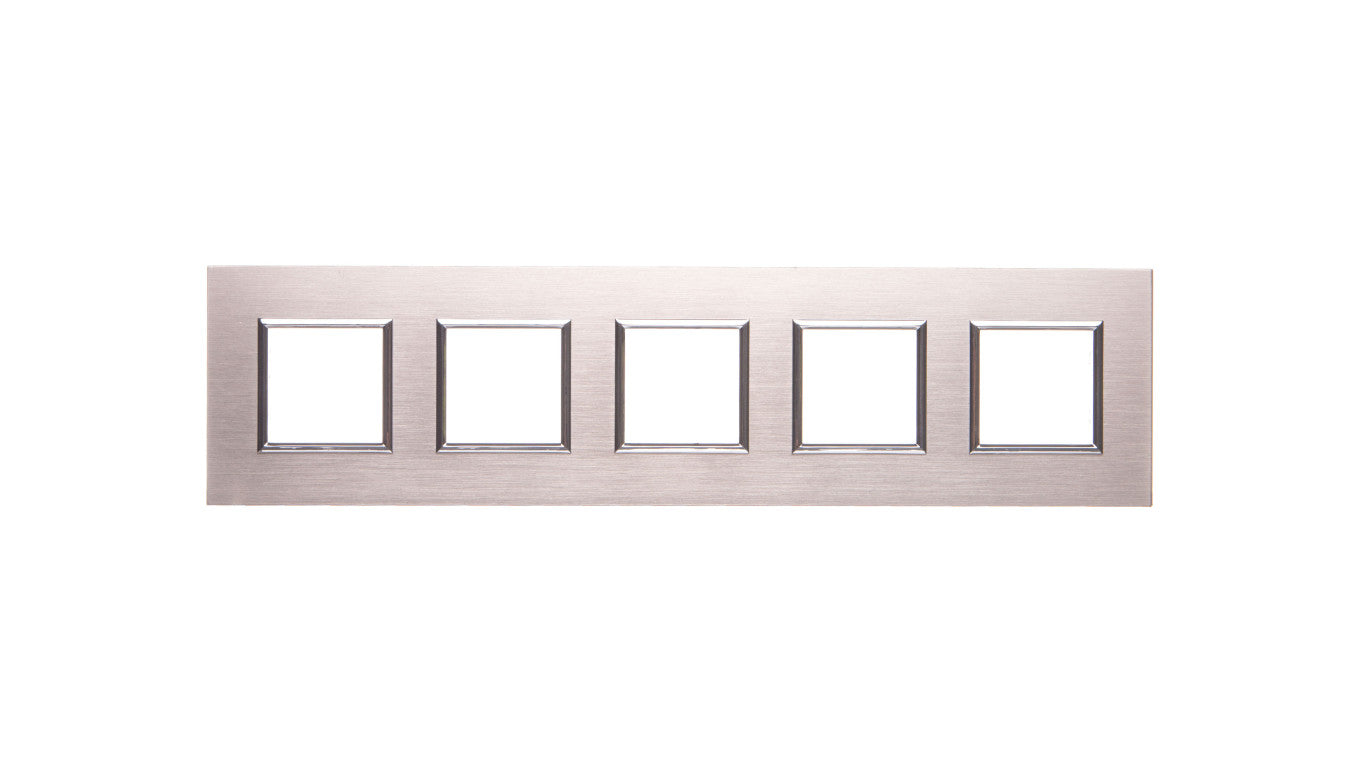DANTE Ramka pięciokrotna aluminium anodowane INOX 4541285