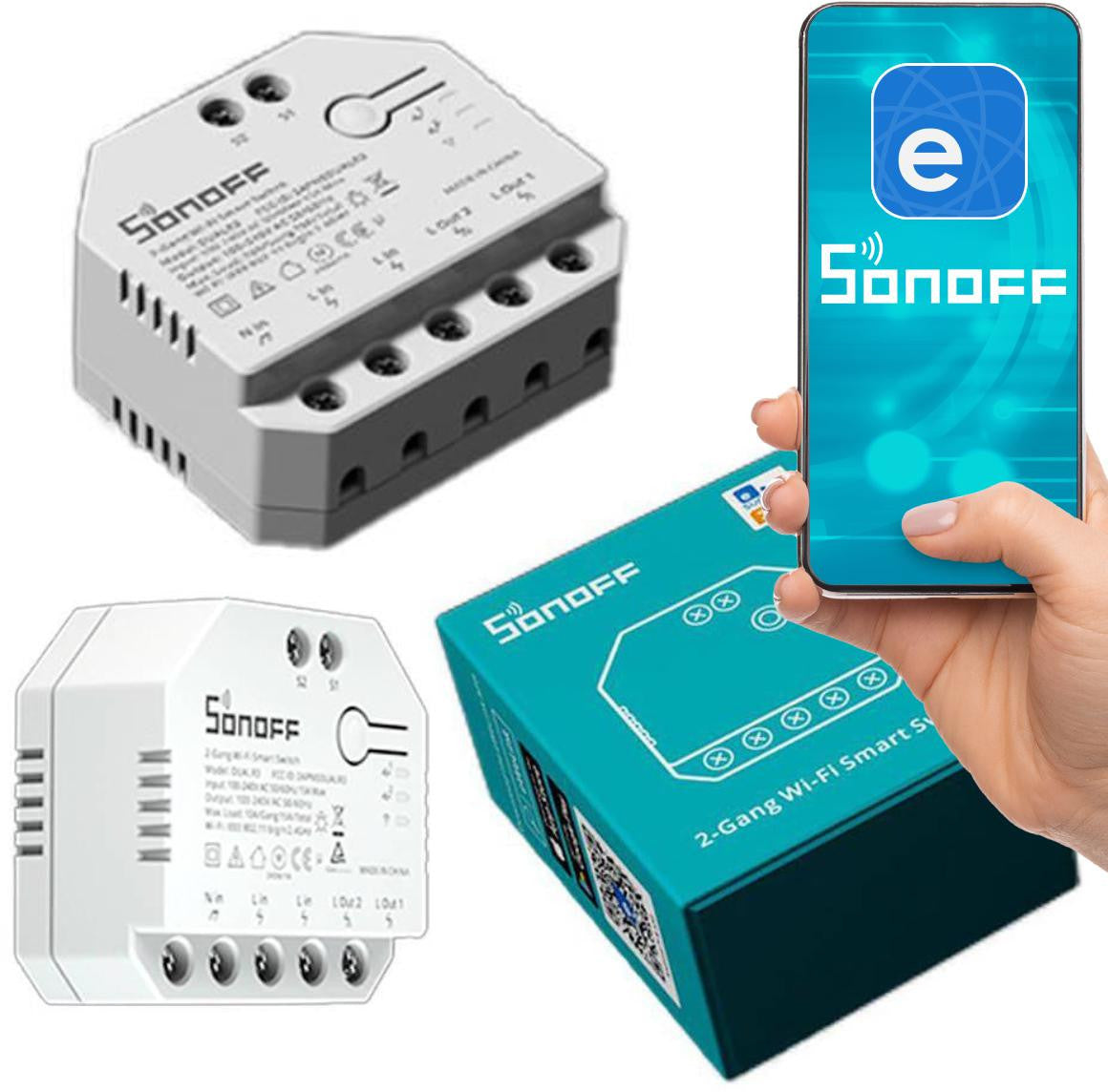 Inteligentny przełącznik Sonoff Dual R3 Lite 2-kanałowy roletowy 10A WiFi