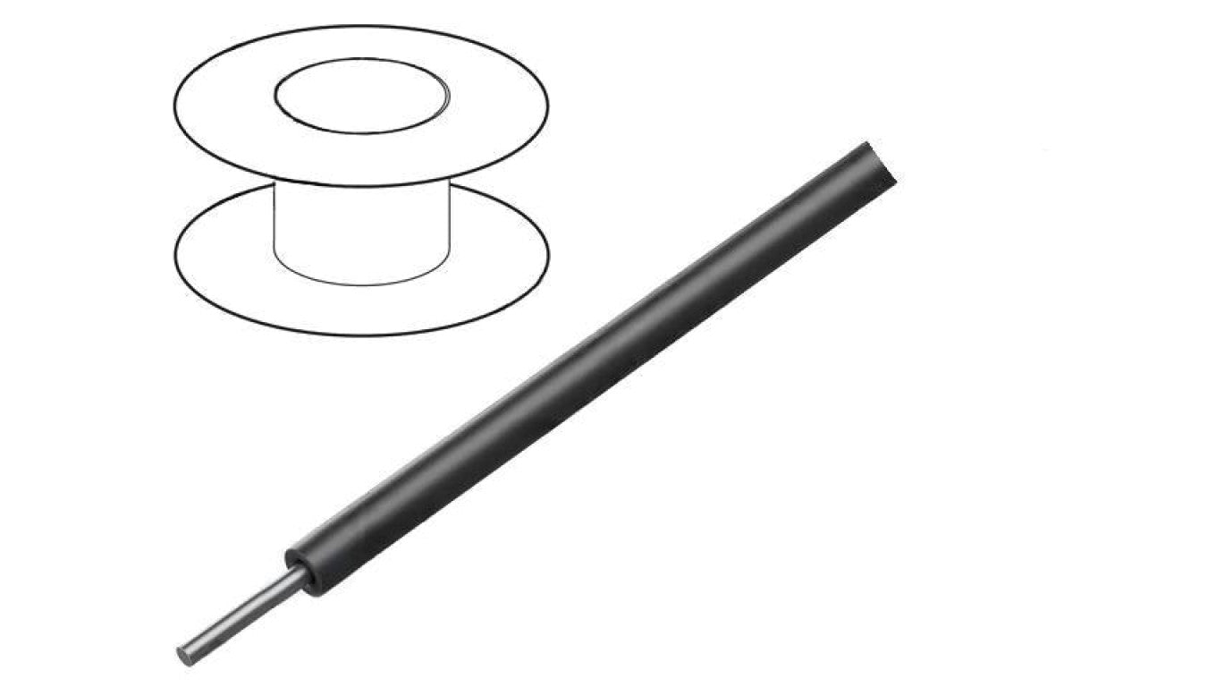 Przewód HookUp Wire d: 26AWG drut Cu PTFE czarny 600V 30,5m 2853/1 BK005