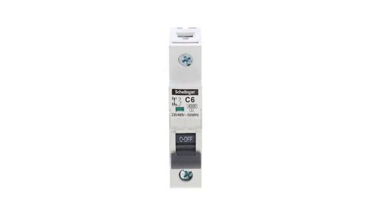 Wyłącznik nadprądowy 1P C 6A 4,5kA AC SCHELINGER A02-G7-1P-C06