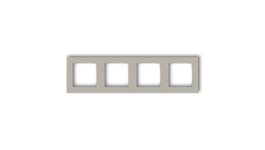 MINI Ramka uniwersalna poczwórna kwadratowa z tworzywa taupe 60MR-4