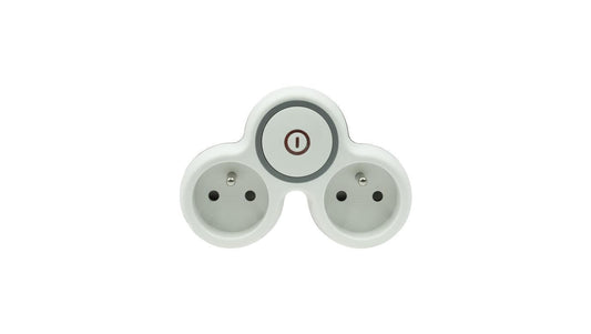 Rozgałęźnik wtyczkowy dwukrotny z/u z włącznikiem R-21WS/B W-72002