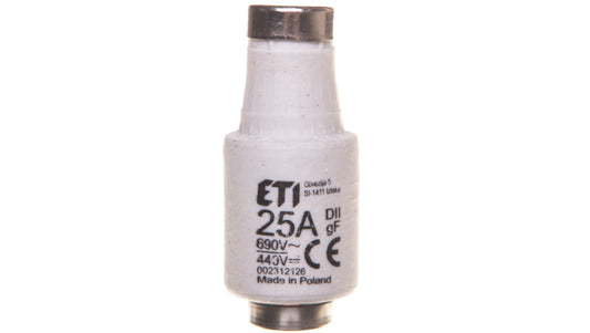 Wkładka bezpiecznikowa 25A DII gF / BiWts 690V AC/440V DC E27 002312126 /5szt./