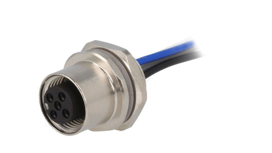 Złącze okrągłe M12 żeńskie proste 5-PIN 60V 0,2m T4171310005-001