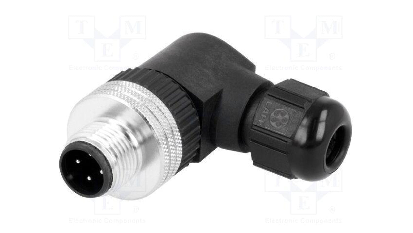 Złącze M12 wtyk PIN 4 męskie Micro-Change kątowe 90 IP67 1200710040
