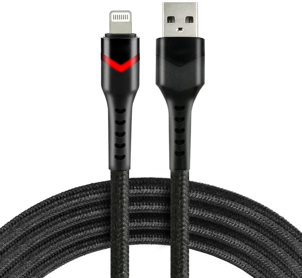 KABEL USB-A / Lightning Apple iPhone LED RGB everActive CBB-1IBR 100cm 2,4A