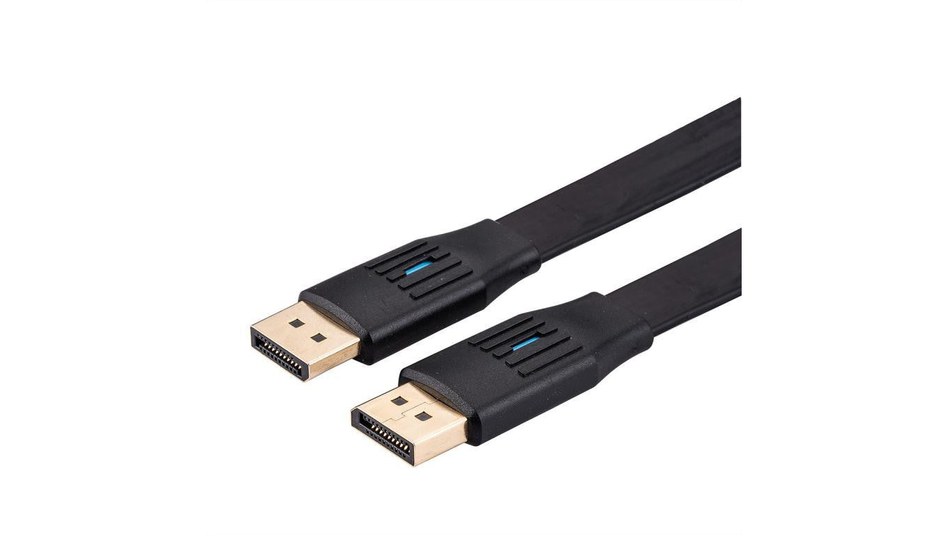 VALUE Kabel DisplayPort, v1.4, płaski, DP M/M, czarny, 2 m