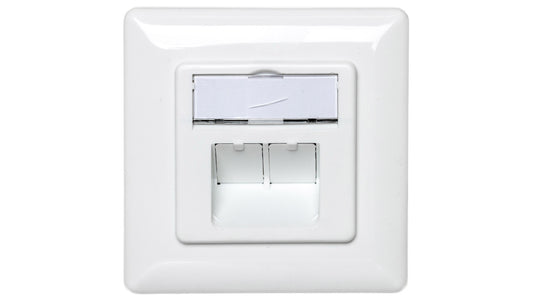 Gniazdo teleinformatyczne natynkowe 2x RJ45 STP kat. 5e DN-9002-N