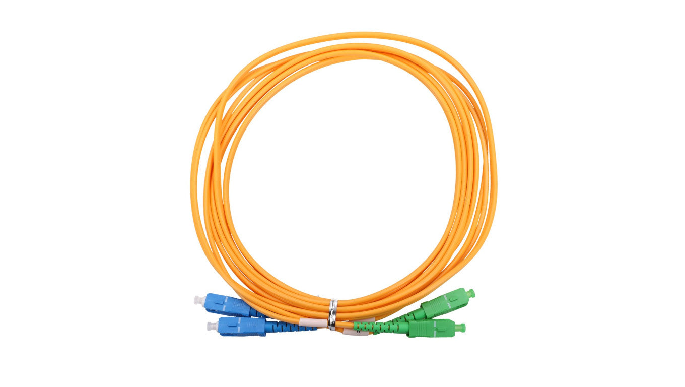 Patchcord Jednomodowy, Duplex, G652D, 3mm, 15m Extralink SC/APC-SC/UPC