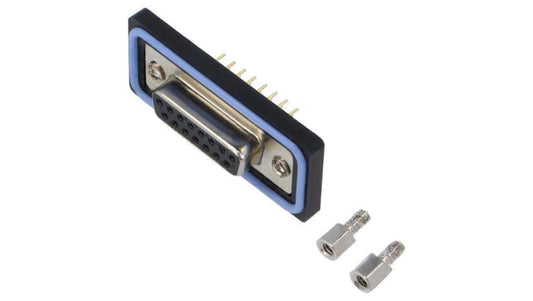 Złącze D-Sub, żeńskie, PIN: 15, gniazdo, proste, ekranowane, na przewód, 5 A SDB-15PFFP-SL8001