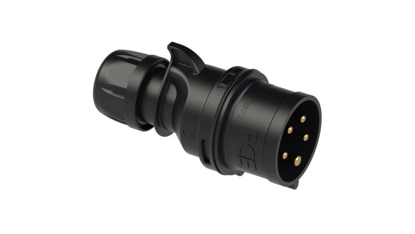 Wtyczka siłowa 5p 32A 400V przenośna IP44 czarna SHARK PCE na kabel