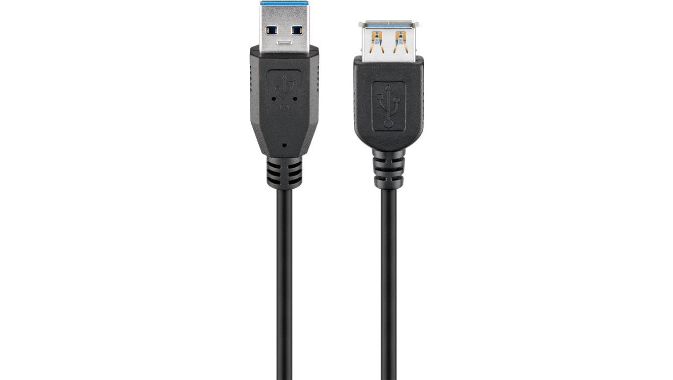 Przedłużacz USB 3.0, m, czarny
