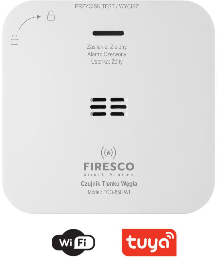 Zestaw czujników FIRESCO czujnik czadu + dymu z WiFi
