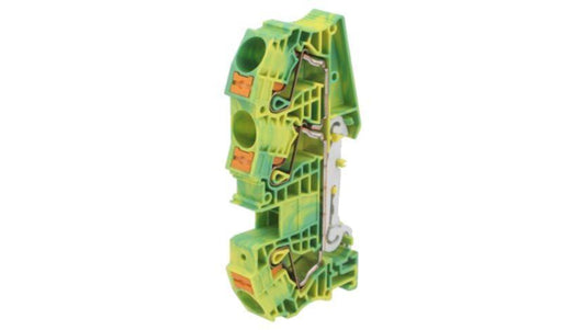 Złączka szynowa, PT, na szynę DIN, push-in, żółto-zielony, tory: 1 3208786
