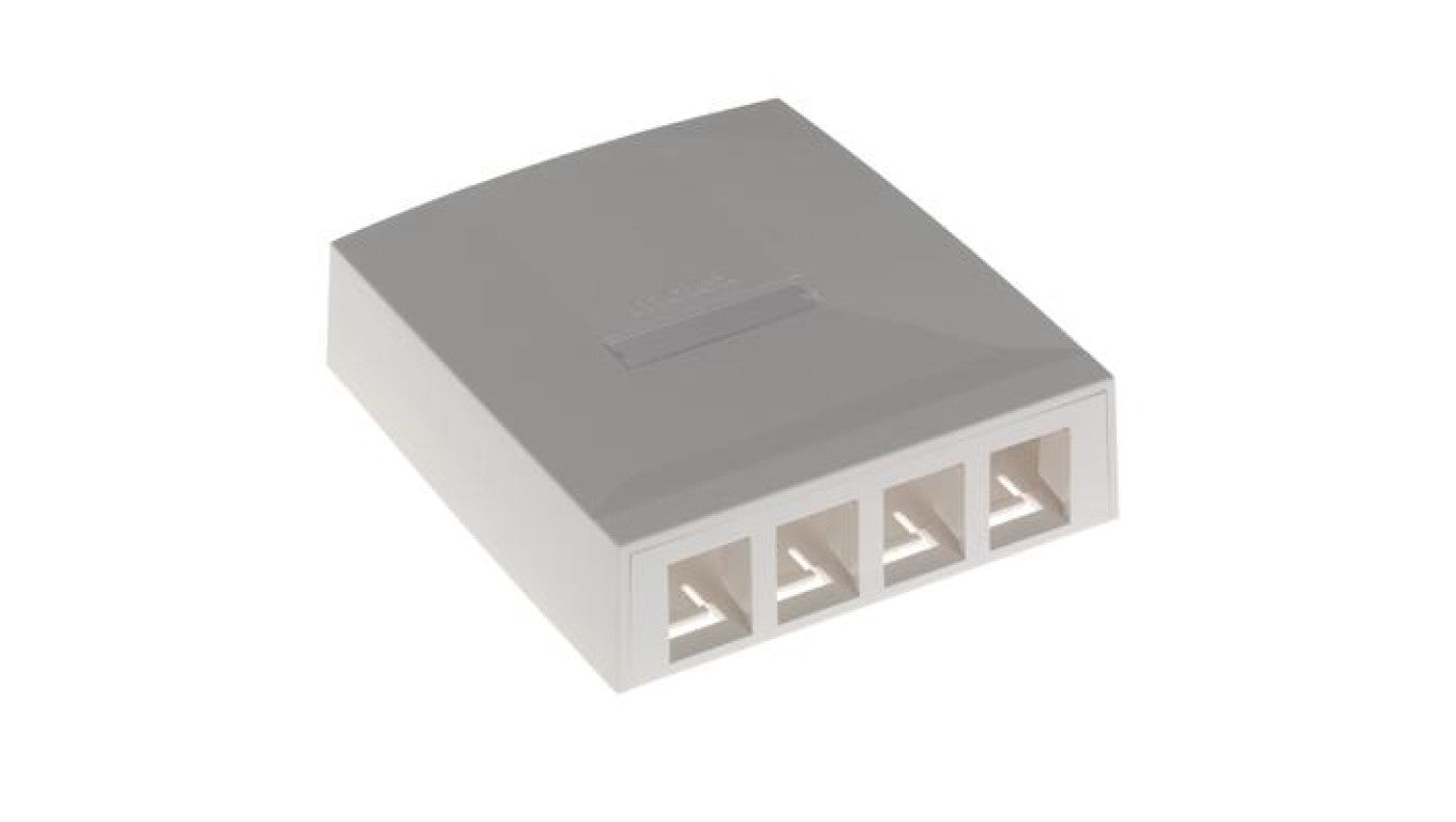 Gniazdo natynkowe Synergy FTP kat.6a 4 porty białe niezaładowane Molex