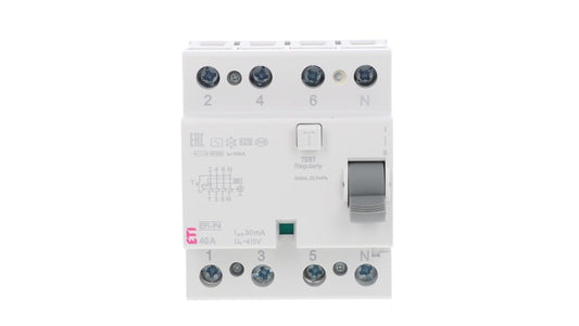 Wyłącznik różnicowoprądowy 4P 40A 0,03A typ AC EFI-P4 AC 40/0.03 002061612