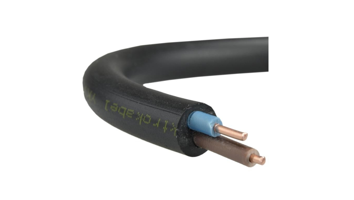 Kabel prądowy YKY 0,6/1kV 2x1 drut do ziemi Elektrokabel /100m/