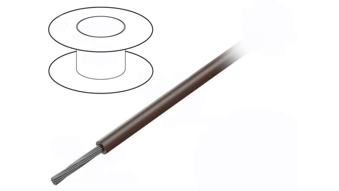Przewód na rolce 30,5m linka Cu 20AWG PVC brązowy 600V 1856 BR005
