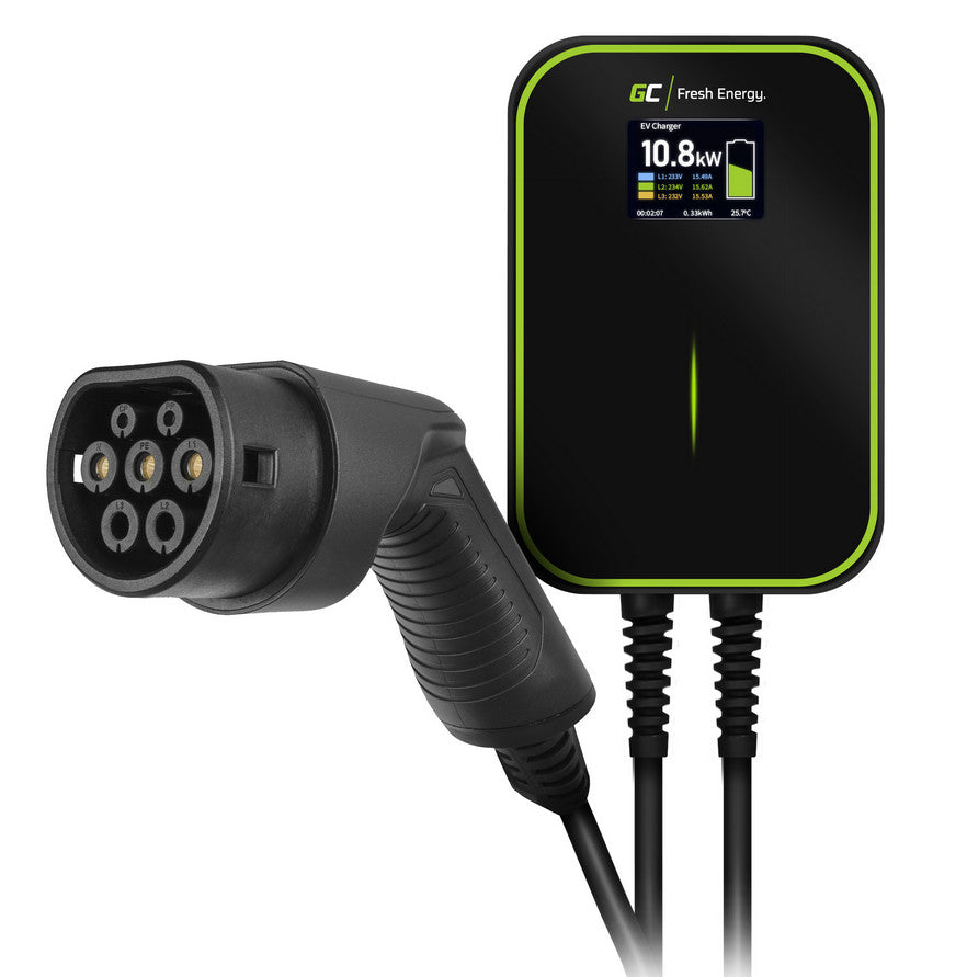 ŁADOWARKA EV Green Cell WALLBOX EV POWERBOX 22kW TYPE 2 (6m) 3-FAZ EV14