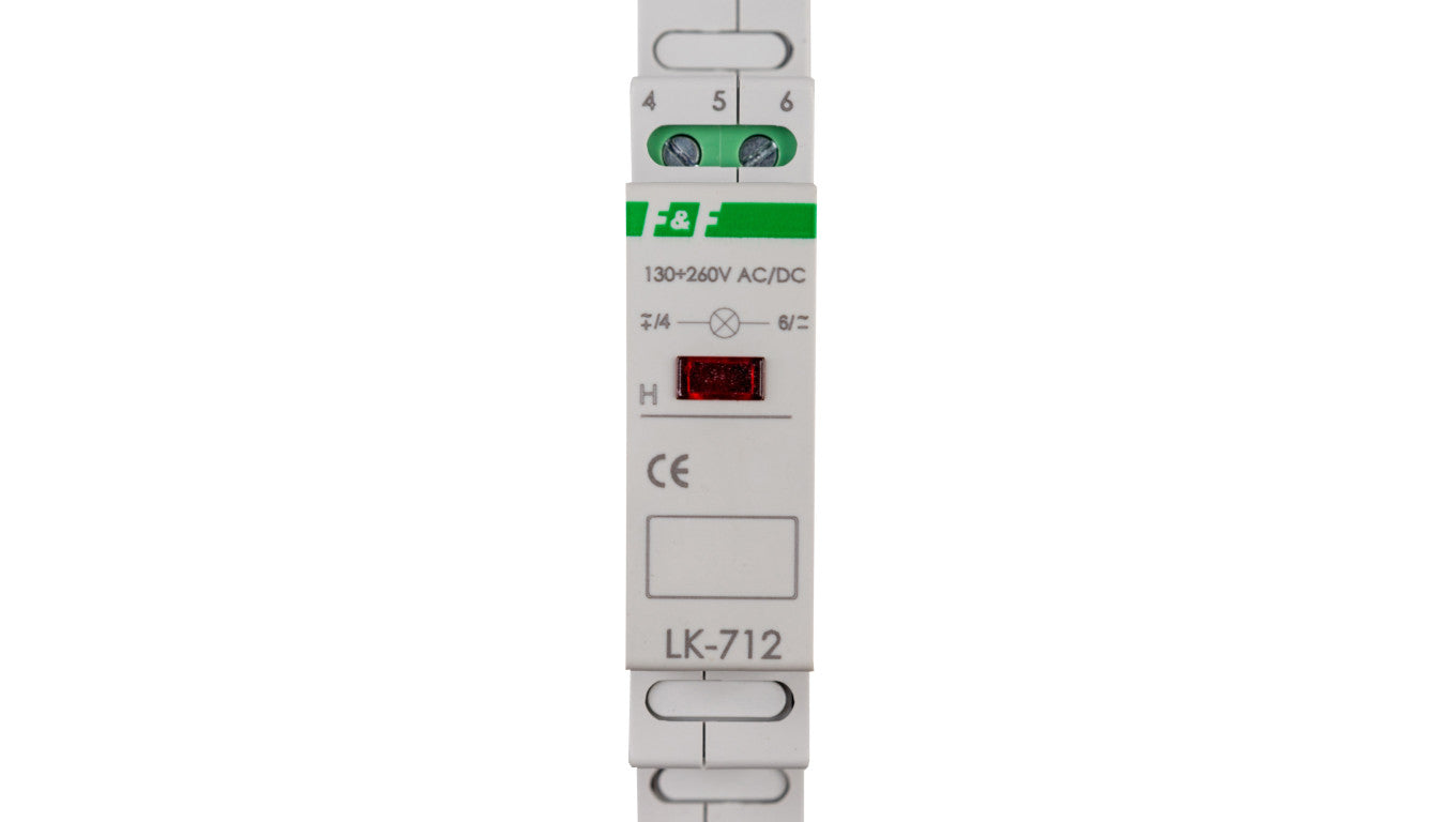 Lampka modułowa 1-fazowa czerwona 130-260V AC/DC LK-712R-130-260V