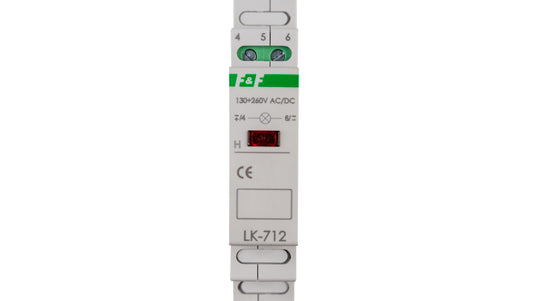 Lampka modułowa 1-fazowa czerwona 130-260V AC/DC LK-712R-130-260V