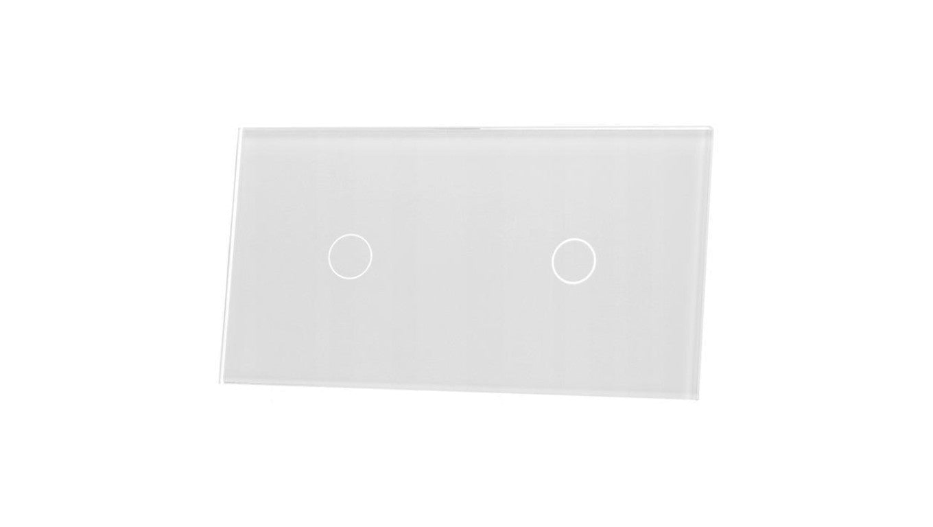 Livolo BIAŁY PANEL SZKLANY 1+1 7011-61