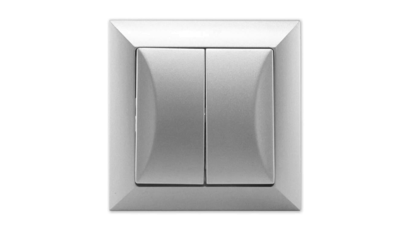 OPAL Wyłącznik łącznik żaluzjowy zwierny srebrny WP-10 Op/Z SR