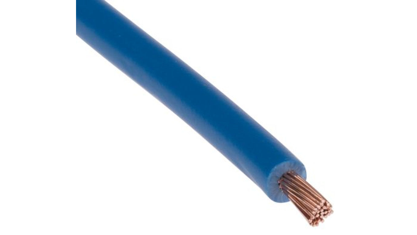 Jednożyłowy kabel sterowniczy CSA 1,5 mm², Maks. +70C 1000 V Niebieski, RS PRO