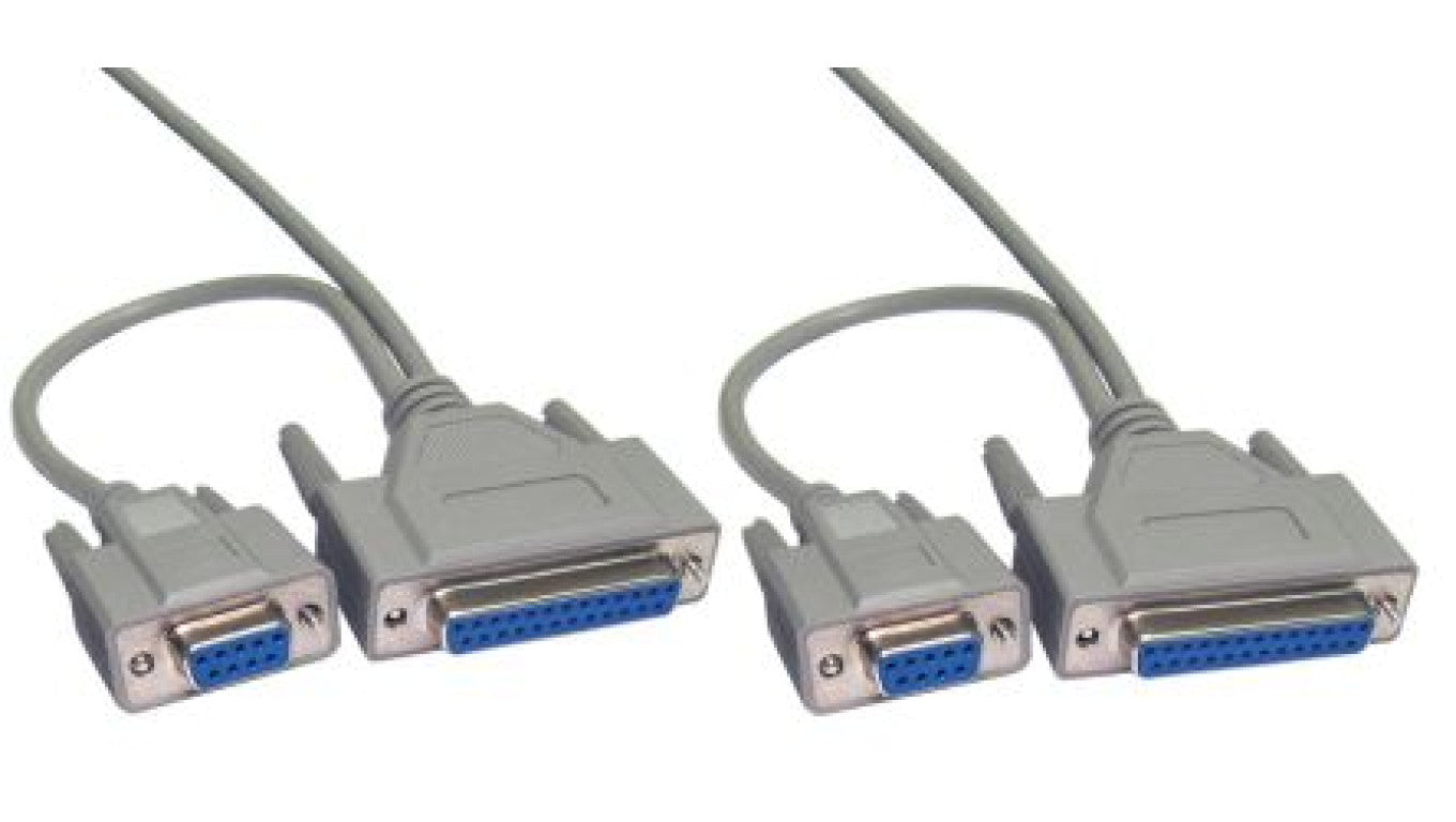 Kabel szeregowy, długość 2.5m, złącze A: D25 żeńskie, D9 żeńskie, złącze B: D25 żeńskie, D9 żeńskie