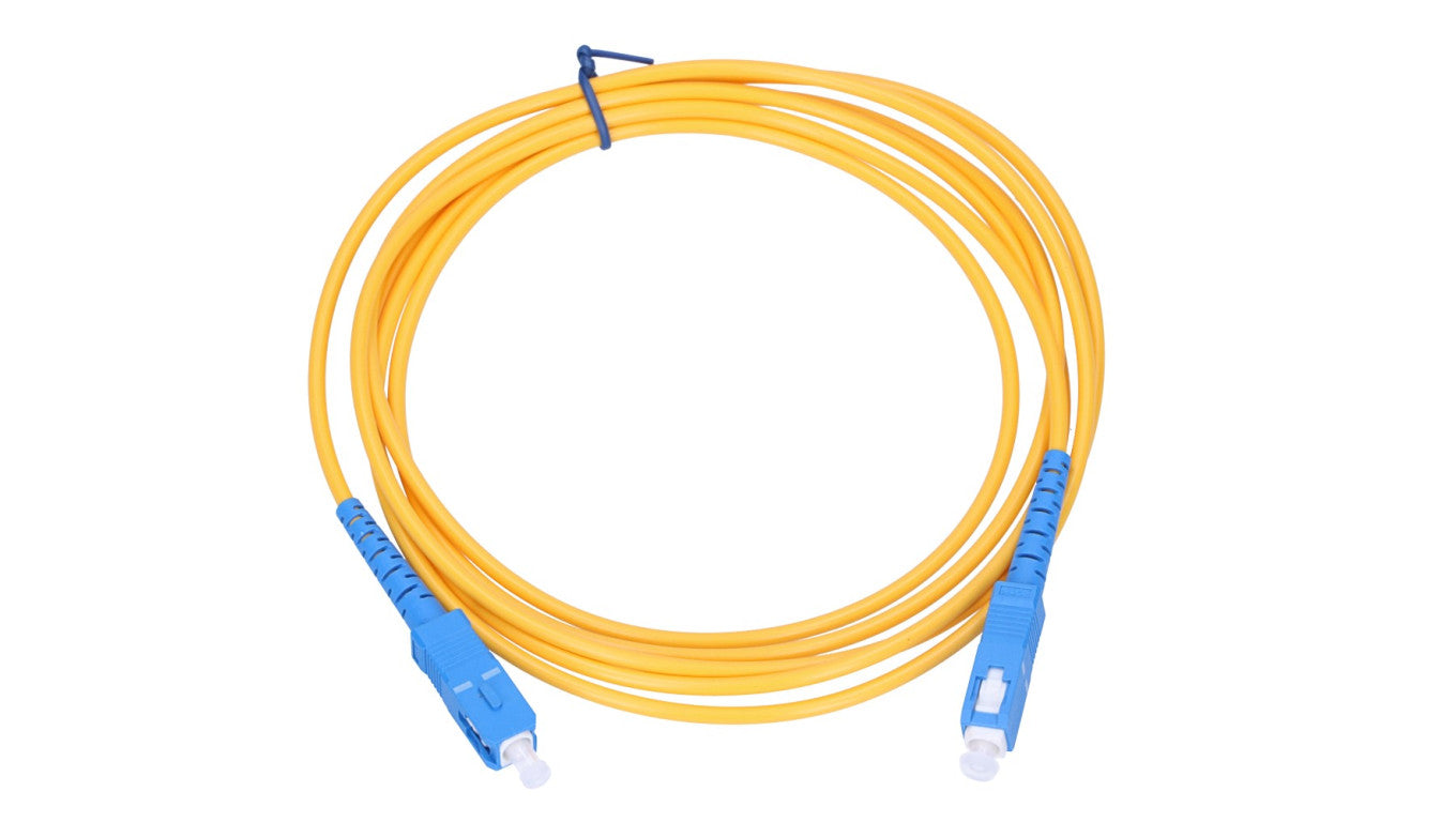 Patchcord PVC, Jednomodowy, Simplex, G.657A1, 3mm, 1m Extralink SC/UPC-SC/UPC