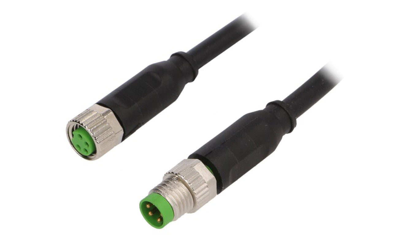 Konektor M8 męski prosty - M8 żeński prosty 4-PIN 7000-88011-6110100
