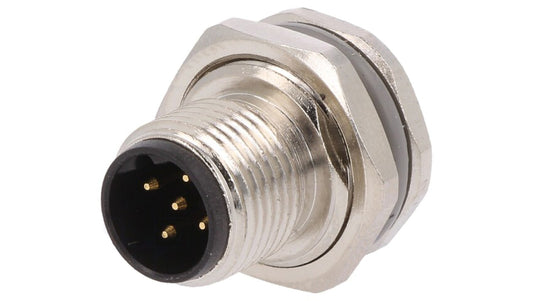 Złącze okrągłe M12 męskie proste do lutowania 5-PIN 60V T4130412051-000