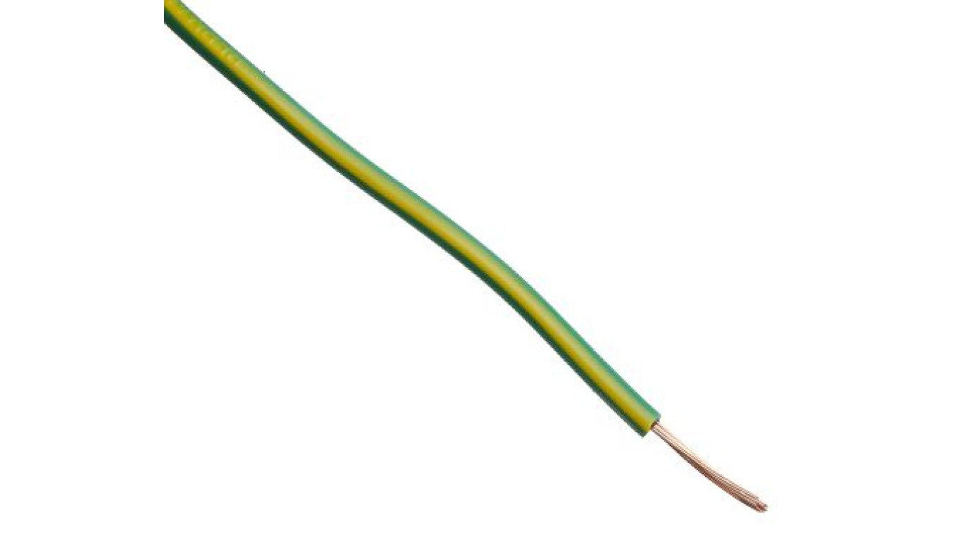 Przewód jednożyłowy linkowy, 2491X, 0,75 mm², 24/0,2 mm, 18 AWG, PVC, 500 V, Zielony/Żółty, dł. 100m, RS PRO