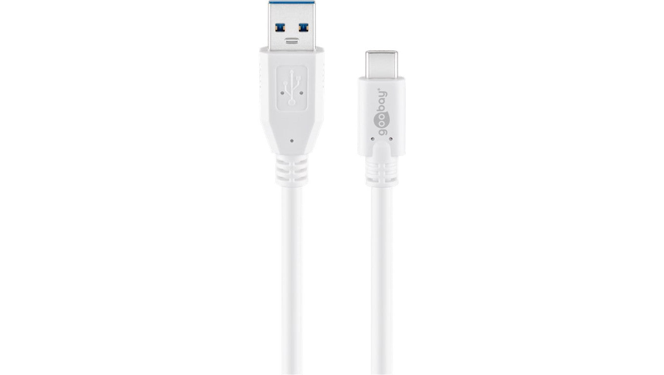 Kabel USB-C™ na USB-A 3.0, biały - Długość kabla 1 m