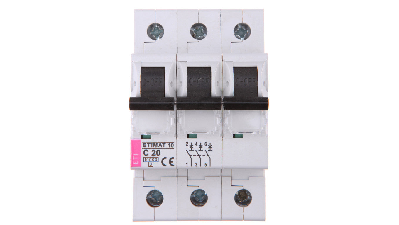 Wyłącznik nadprądowy 3P C 20A 10kA AC ETIMAT10 002135717