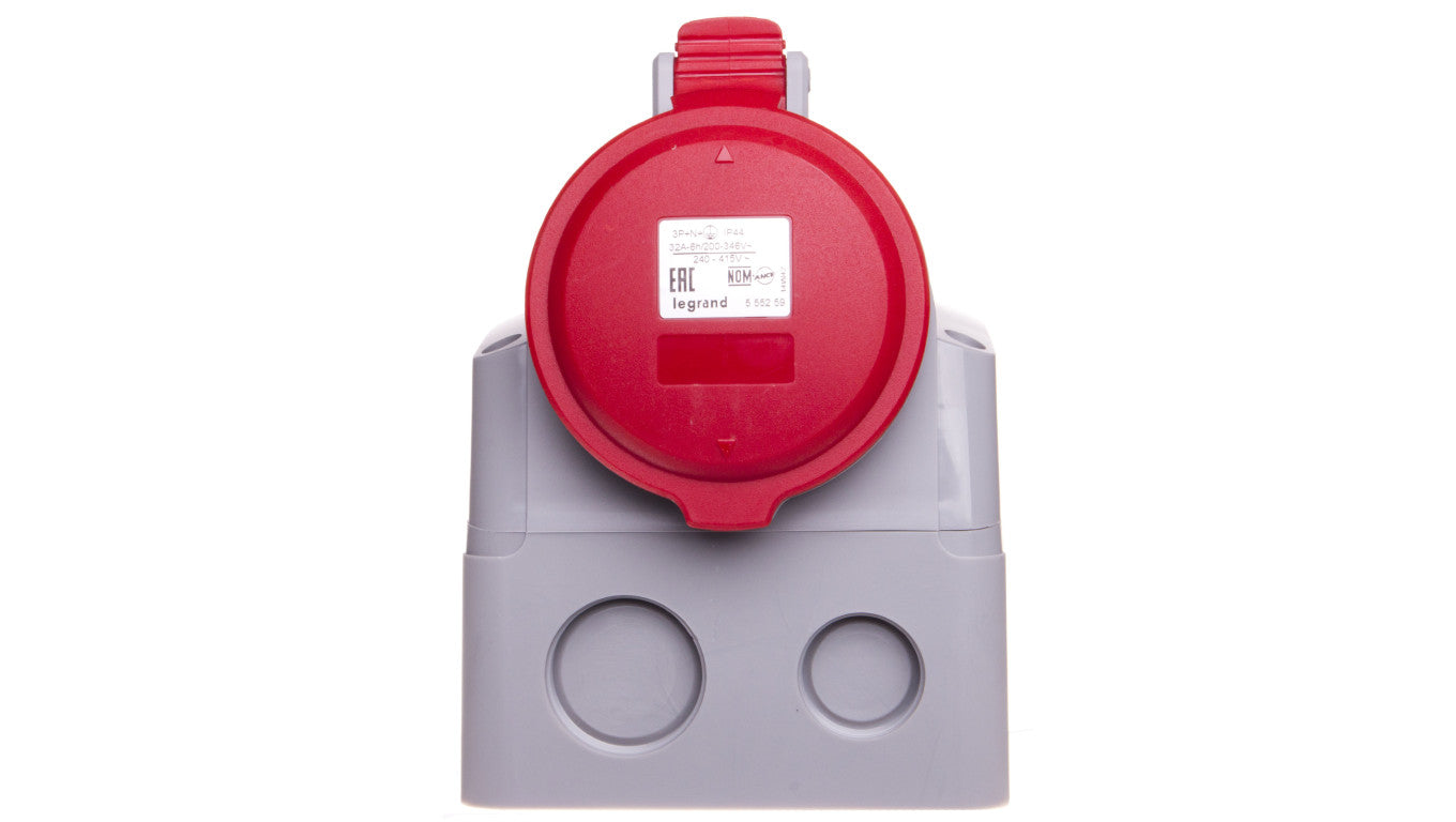 Gniazdo stałe 5P 32A 400V czerwone IP44 P17 TEMPRA PRO 555259
