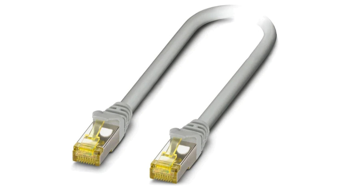 Patch cord S/FTP 6a linka Cu LSZH szary 0,3m 26AWG Żyły: 8 1227572