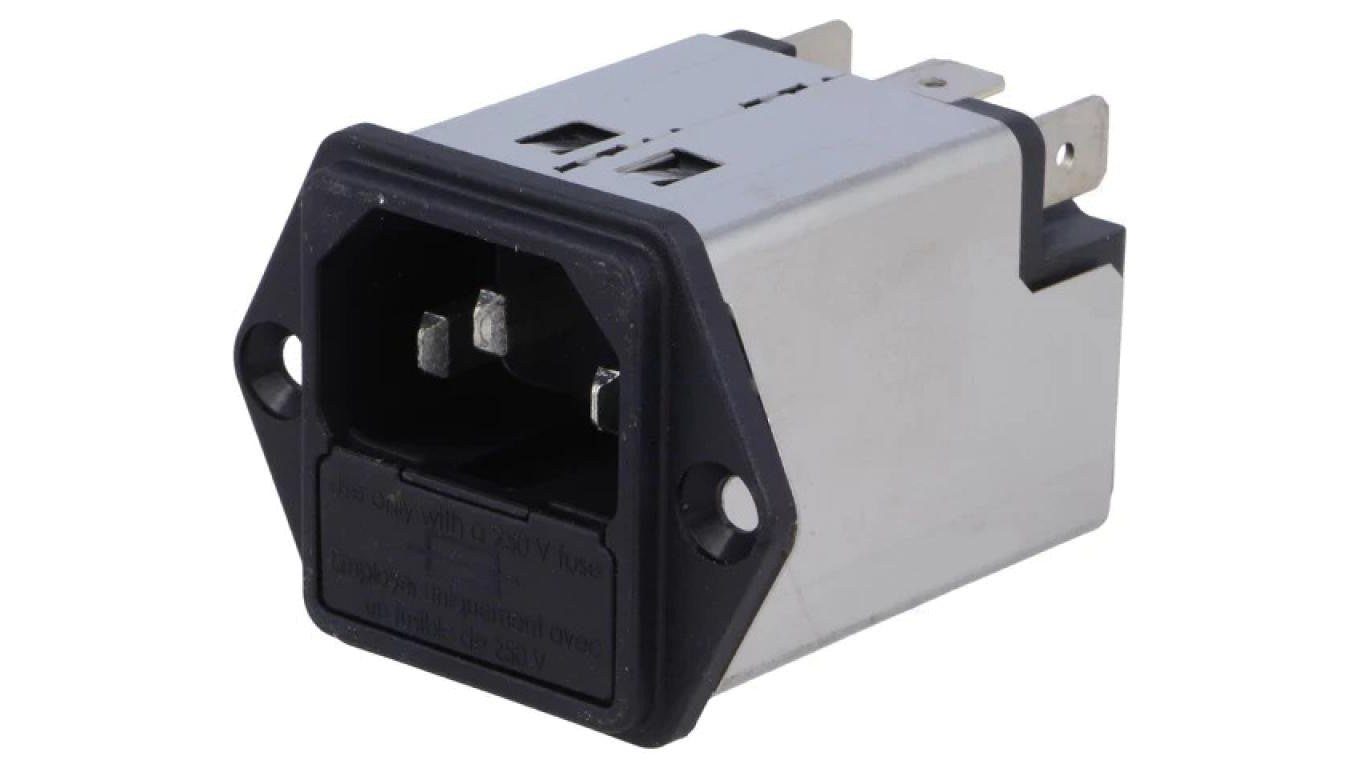 Złącze zasilające AC gniazdo męskie 4A 250VAC IEC 60320 5200 5200.0423.1