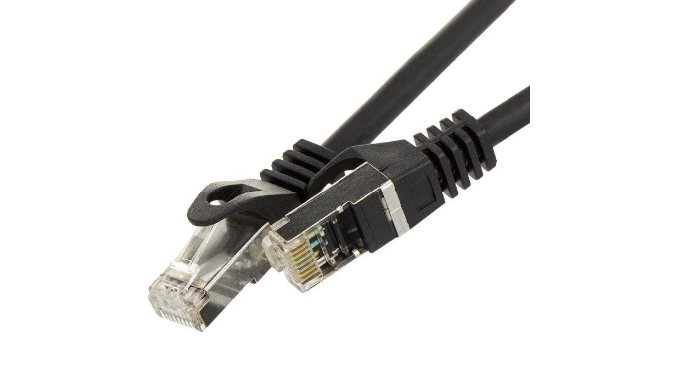 Patchcord S/FTP kat.7 PiMF kabel sieciowy LAN 2x RJ45 linka LSOH czarny 10m NEKU