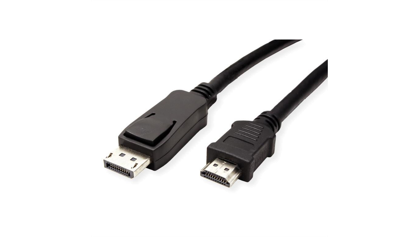VALUE Kabel DisplayPort DP - HDTV, M/M, czarny, 2 m